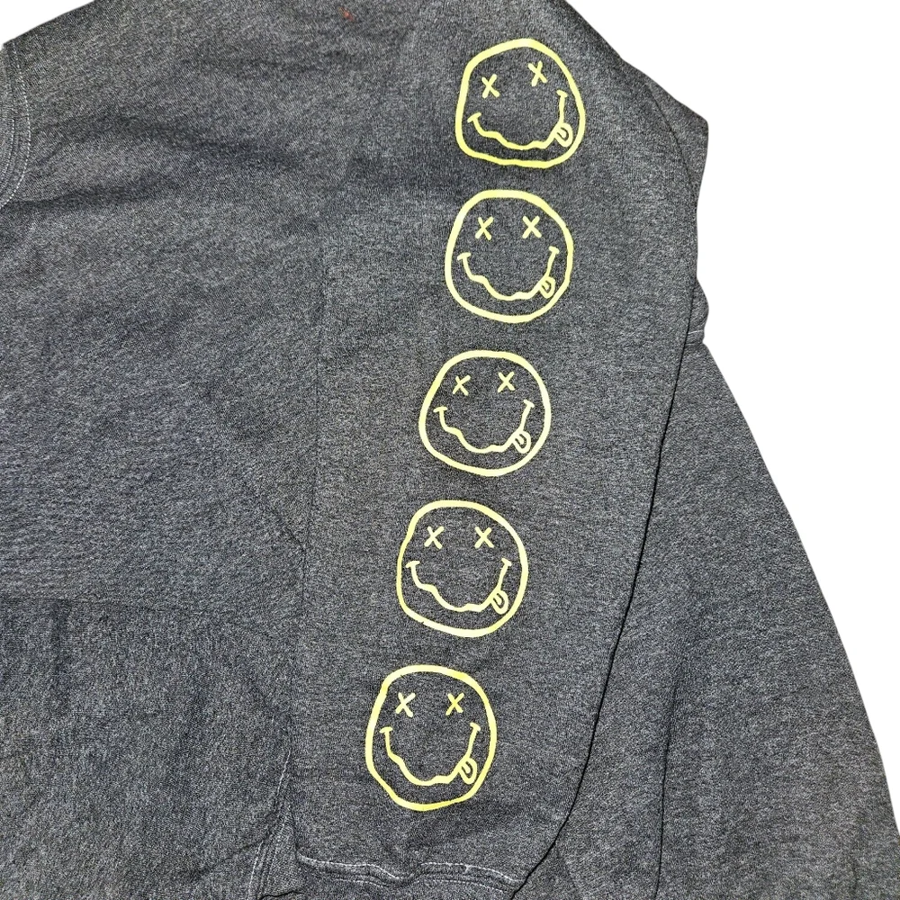 NIRVANA Nevermind Crewneck Sweater Gray Sweatshirt Yellow Graphics Small Medium